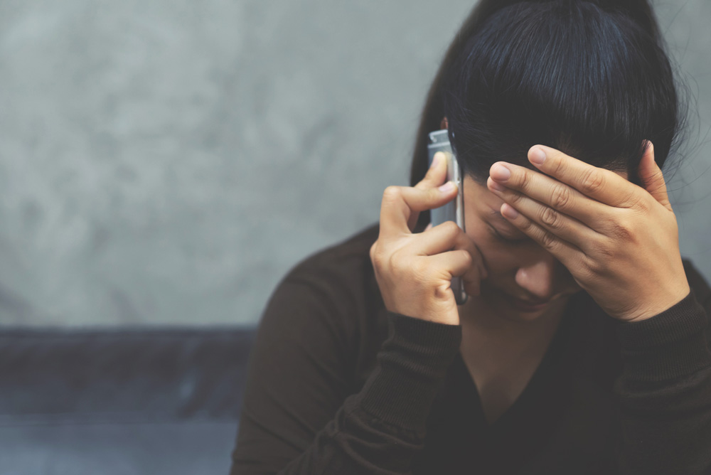 Woman using phone